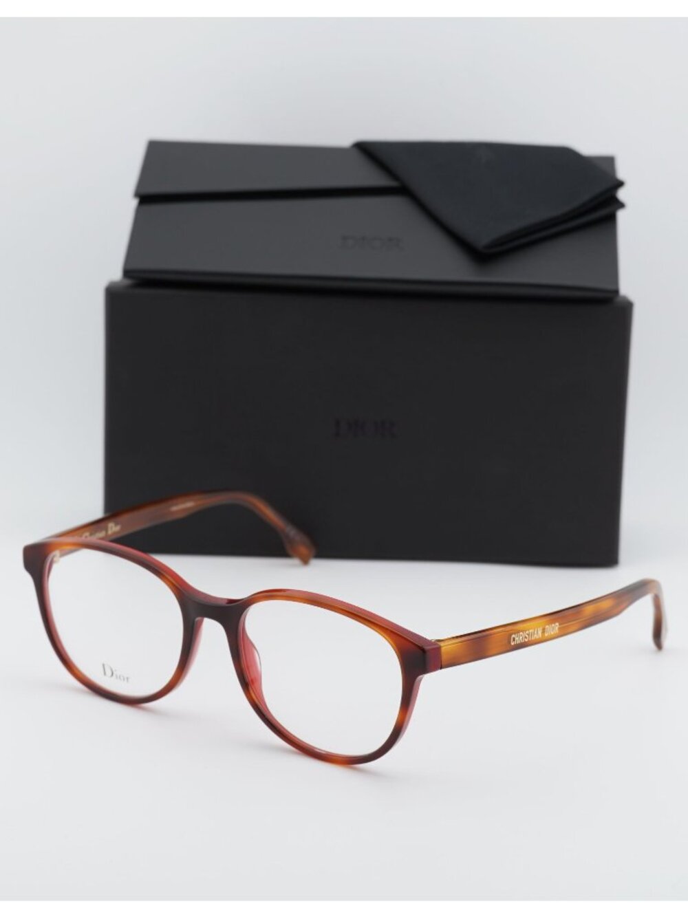 Dior DIORETOILE1 065T 00 Square Eyeglasses 53mm - Havana Burgundy